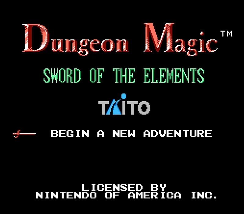 Игра Денди Dungeon Magic: Sword of the Elements