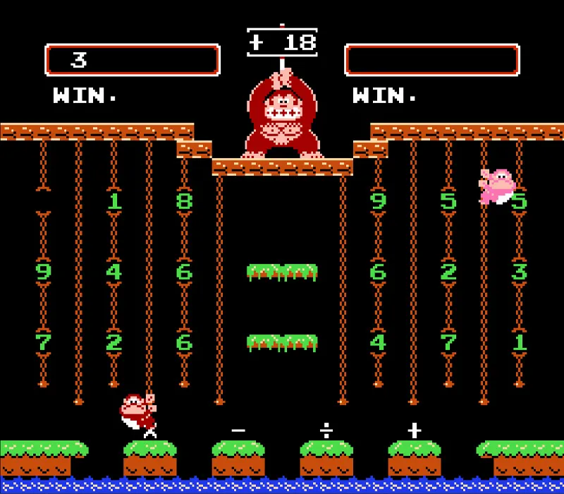 Игра Денди Donkey Kong Jr. Math