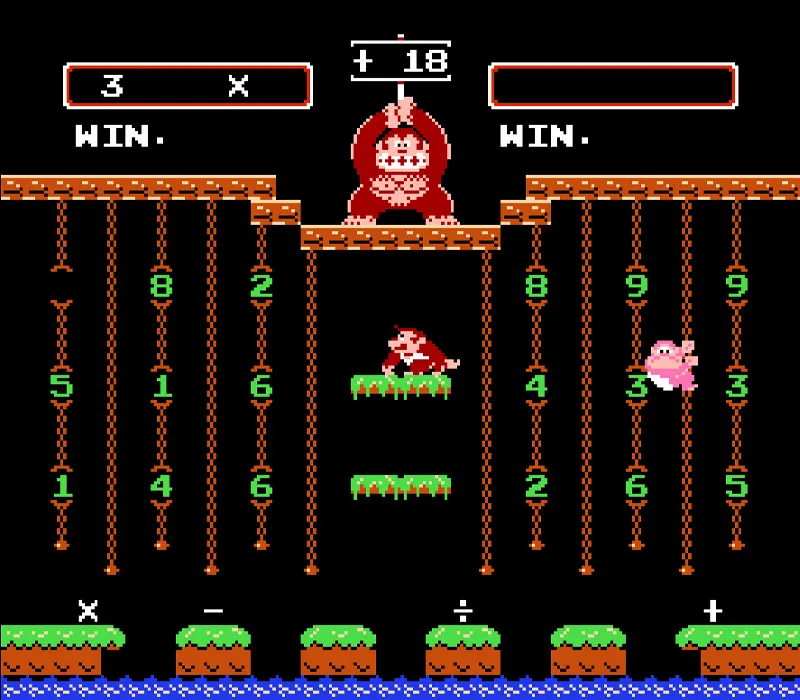Игра Денди Donkey Kong Jr. Math